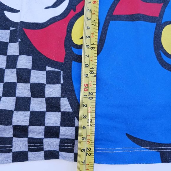 Nintendo Super Mario Short Sleeve Size XXL 19 Gray Checkered T-Shirt - Picture 4 of 6